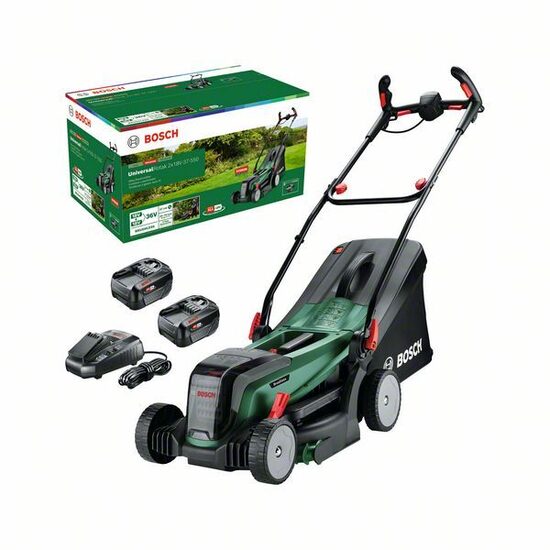 BOSCH UniversalRotak 2x18V-37-550 kompl. Mauriņa pļāvējs