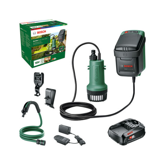 BOSCH GardenPump 18V-2000 1x2,5Ah  Ūdens sūknis