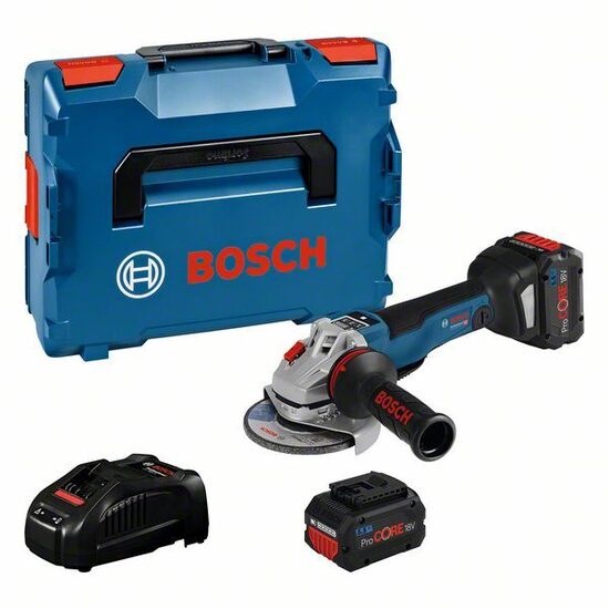 BOSCH GWS 18V-10 PSC 2x5.5Ah Pc GAL 1880CV, L-boxx