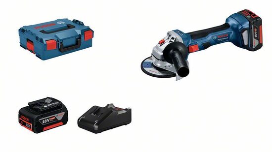 BOSCH GWS 18V-7, LB 2x4.0, 18V-40