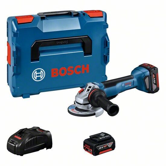 BOSCH GWS 18V-10 P 2x5.0Ah, GAL 1880, LB