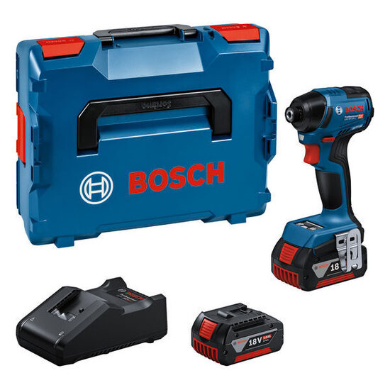 BOSCH GDR 18V-220 C, CoMo, 2x5.0 Ah; GAL 18V-40, LB