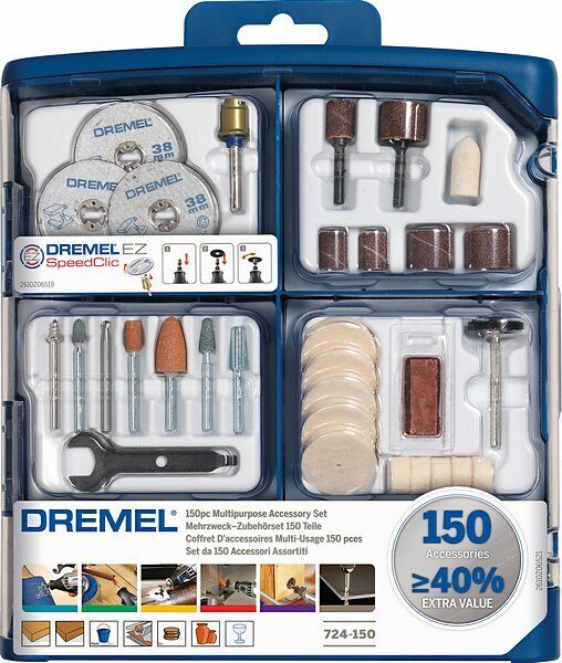 724 150-daļīgs universāls piederumu komplekts
